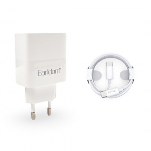 EARLDOM EU32 38W зарядно с 2 изх. USB-C+USB и кабел Type-C към Type-C