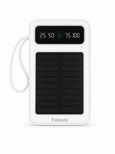 Fonemi (БЯЛ) FM-P166 Соларна преносима батерия 10,000mAh 2.4A