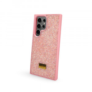 Кейс за телефон с камъни D130 за Samsung Galaxy S25 (Розов)