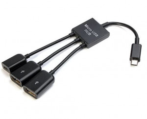 HUB 3.1 3в1 Type-C Конвертор към 2 порта на USB и 1 вход Micro USB