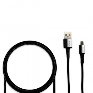 Плетен кабел L✮STAR LS-09 Type-C към Type-C - Черен