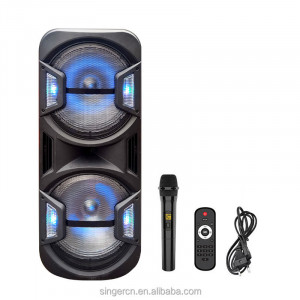 ZQS15201 Мощна Bluetooth Караоке Тонколона Sing-e , 100W, 2 x 15", RGB LED, TWS, FM, USB, TF, 1 Безжичен Микрофон