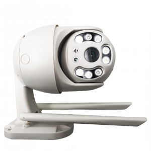 Carecam A6 ( APP:HiSeeSE Pro ) Външна/Вътрешна WIFI PTZ КАМЕРА Въртяща се 360 8 LED HD1080 - PIR Сензори за движение