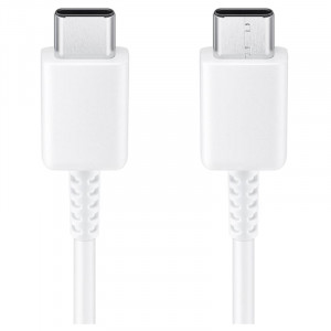 Оригинален Samsung КАБЕЛ (25w) USB-C to USB-C (1m) - Бял (плик) EP-DA705BWEGWW-BULK