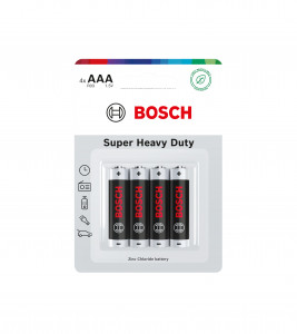 0322 Батерии Bosch Super Heavy Duty AAA 4-blister