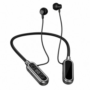 Безжични Bluetooth слушалки за врат HY-LY04 с TF карта, HD дисплей и до 60 часа работа