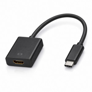 Конектор 3.1 (iPhone iOS 26) Type-C мъжко към HDMI женско - Черен