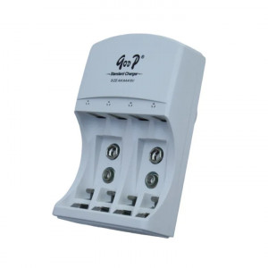 GD-C804HV1 – GOOP Зарядно устройство за батерии AA/AAA и 9V Ni-MH/Ni-CD с 4 независими слота и LED индикатор