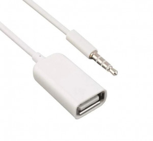 Кабел 3.5мм жак- USB Женско AUX-115  1М