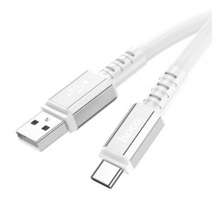 HOCO Кабел „X85 Strength“ 60W Type-C към Type-C (1M) - Бял