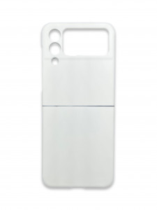 PVC Цветен кейс за Samsung Z FLIP 4 от 2 части - Небесно синьо