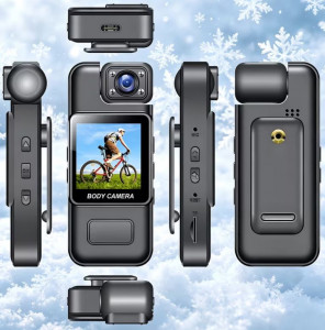 Мини Body Camera 1080P HD  L8 – Камера с въртящ се на 180° обектив, нощно виждане, дисплей и клипс за дрехи