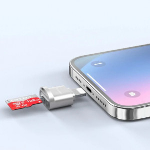 EARLDOM OT94L , Card Reader за iPhone Lightning Четец за карти SD , Сребрист