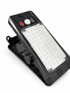 169 LED соларна лампа тип щипка PIR защитен разделен преносим слънчев панел сензор за движение прожектор