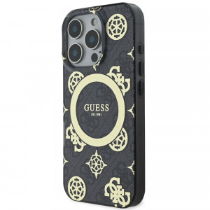 9897 GUESS HC MAGSAFE IML PEONY ON 4G BACKGROUND BLACK IP15 PRO MAX