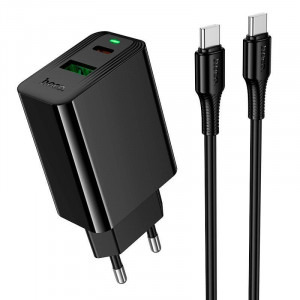 HOCO Зарядно CS94A PD20W+QC18W USB / USB-C с кабел Type-C към Type-C