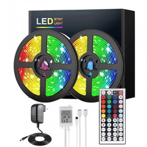 2 LED ленти RG 10M 600 диода IP20 Water rating Светещи с дистанционно