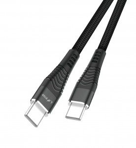 L✮STAR LS-232 100W Плетен Кабел Fast Type-C към Type-C 2M - Черен