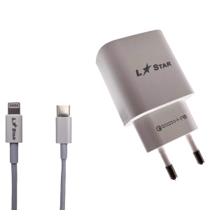 PD25W L✮STAR 2в1 TC-11 FAST 2изх. USB-C+QC3.0  USB към Lightning