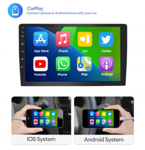 9D-8227 9" Автомобилен мултимедиен плейър ANDROID 4GB+64GB, IPS, Wireless CarPlay, Android Auto, AHD камера, DSP, GPS