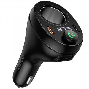 HOCO E88 FM 120W. модулатор трансмитер Запалка (2 USB изхода + 1USB-C, microSD, Bluetooth)