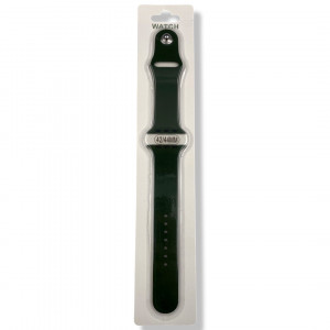 Силиконова Apple Watch каишка iWatch 38/40mm - Тъмно зелен - 2 части