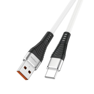 L✮STAR LS-23 60W Плетен Кабел Fast USB към Type-C 1M - Бял