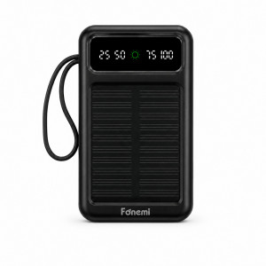 Fonemi (ЧЕРЕН) FM-P166 Соларна преносима батерия 10,000mAh 2.4A