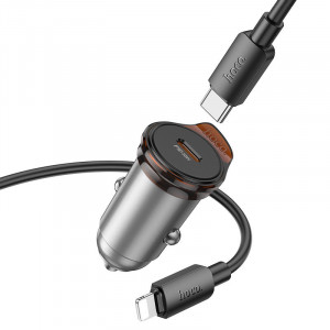 HOCO NZ16 Rigorous Зарядно за кола USB-C PD30W Type-C към Lightning