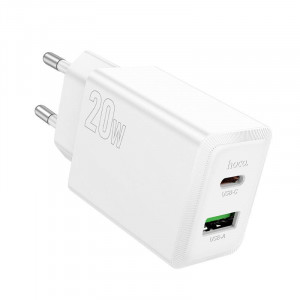 HOCO 220V Адаптер "N69 PD20W+QC3.0 - Бял