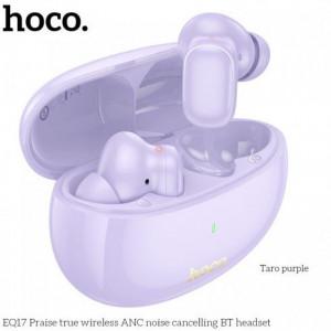 EQ17 TWS Истински безжични Bluetooth слушалки ANC Noise Canceling - Лилав