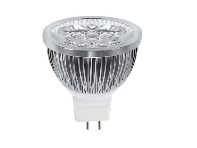 Алуминиева LED спот луничка MR16 12V 4X1 W 270 Lm, 6500К студена бяла светлина, Ф50