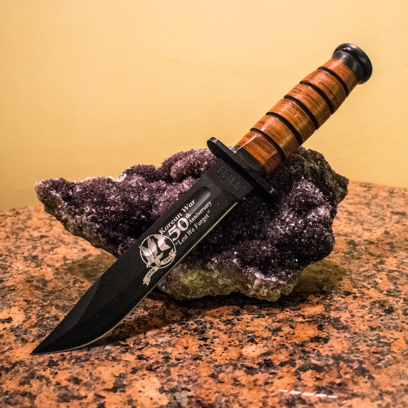 Голям юбилеен военоморски нож от Корейската война  KA-BAR 14760  U.S.M.C. FIGHTING KNIFE