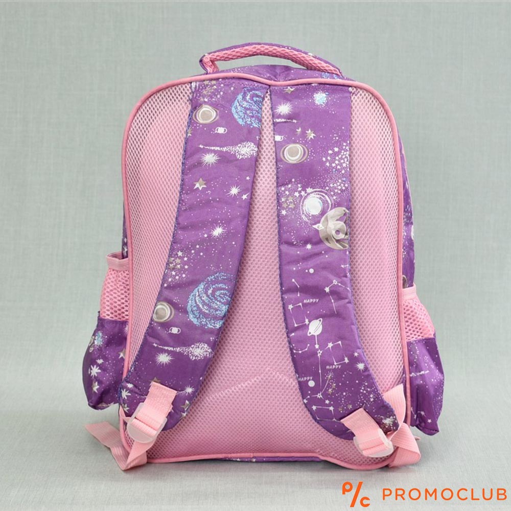 Първокласна ученическа раница 3D PURPLE BEAR, за първи - трети клас, вис. 38 см
