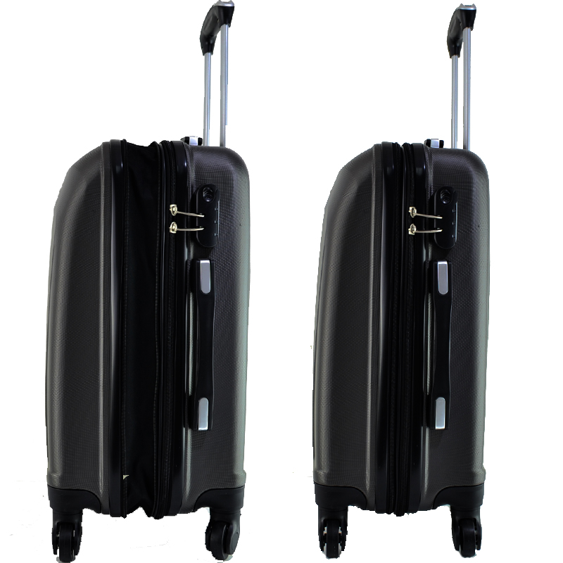 3 броя разширяващи се твърди и леки спинър-куфари GRAFIT 1256 - ABS