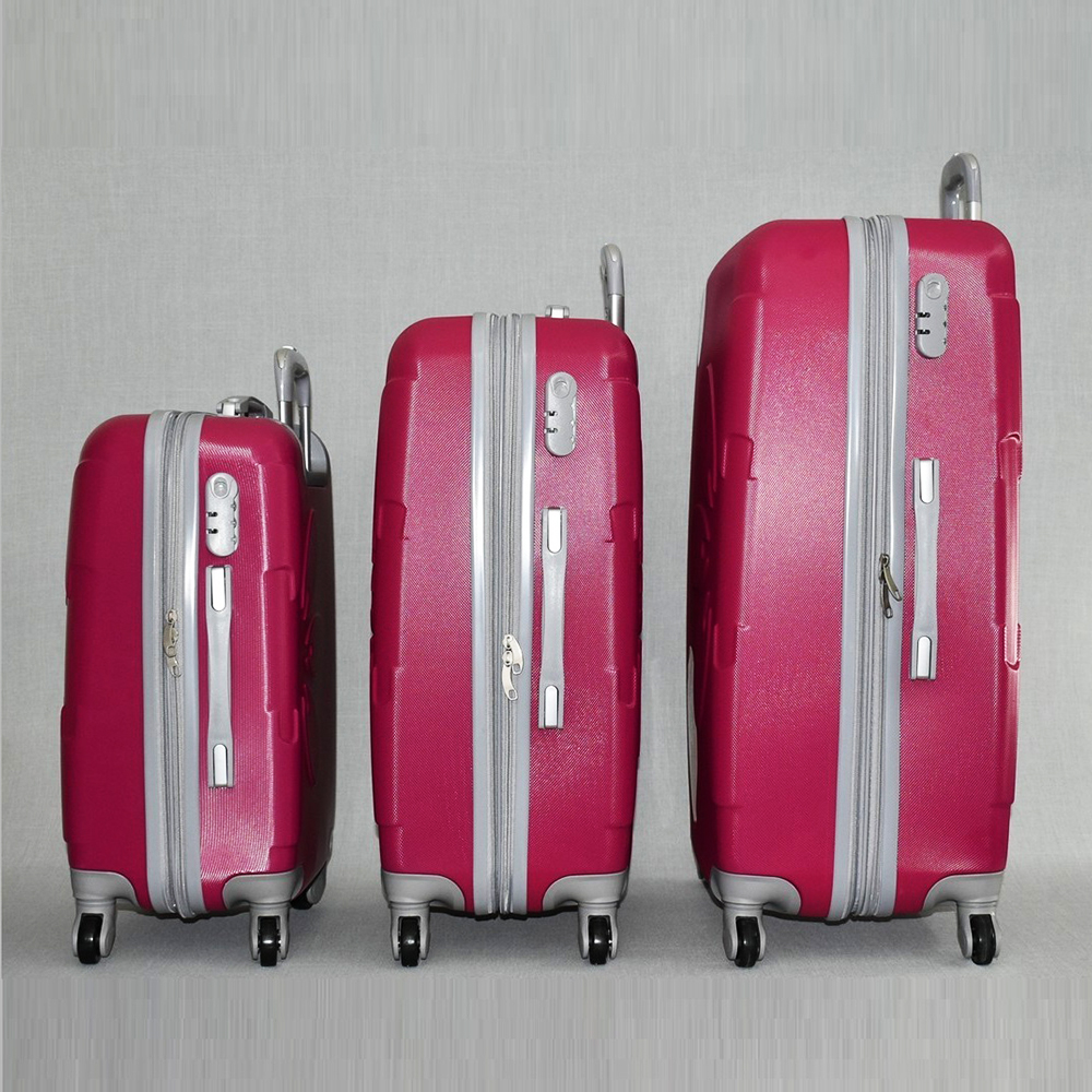 Комплект леки PVC авио спинъри - куфари PL 8081 La FLEUR  PINK