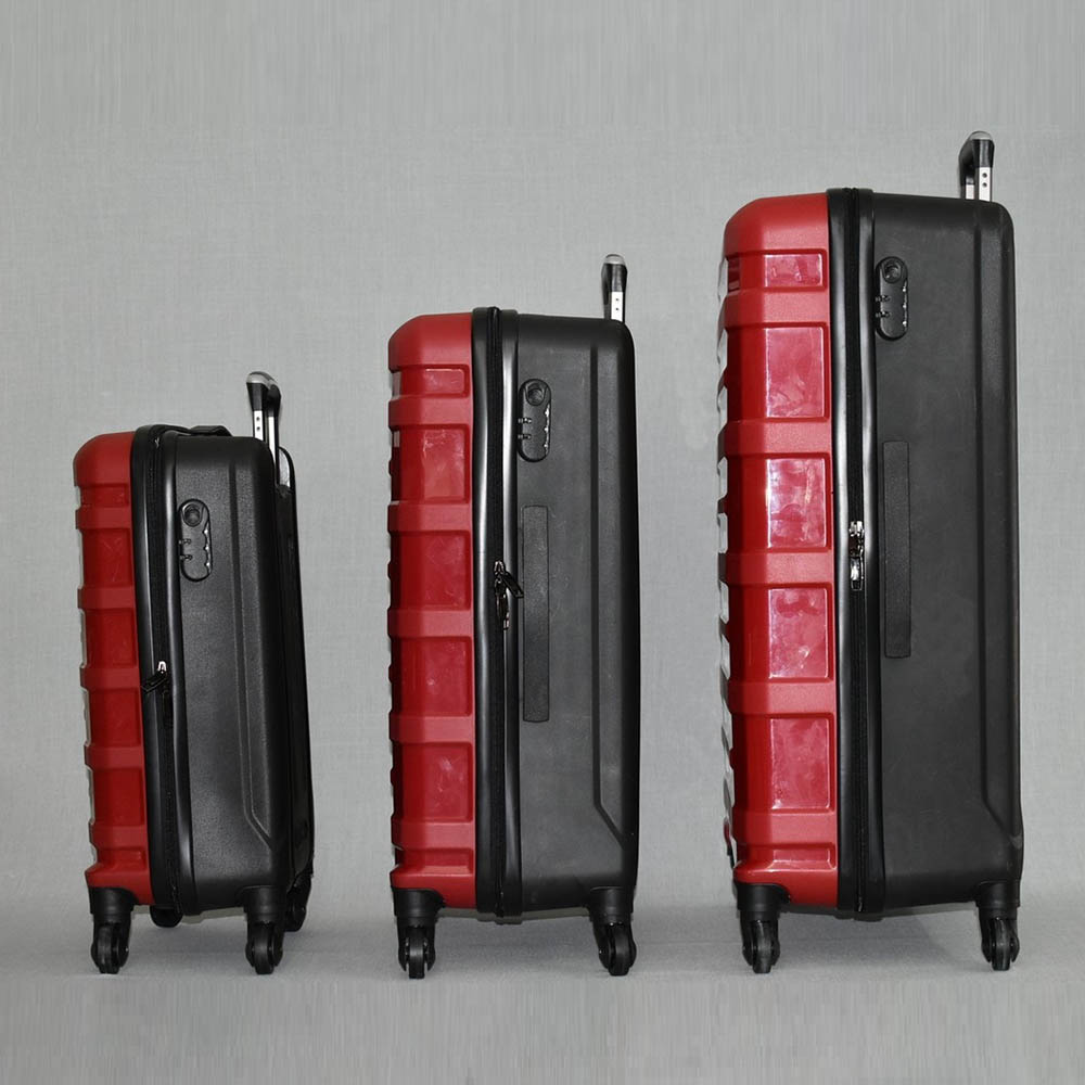 3 броя спинър куфари URBAN BUSINESS RED 31185, полипропилен