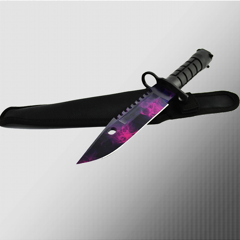 Геймърски нож COUNTER STRIKE CS M9 BAYONET ELITE BLACK PEARL M7 с ПОДАРЪК - стойка
