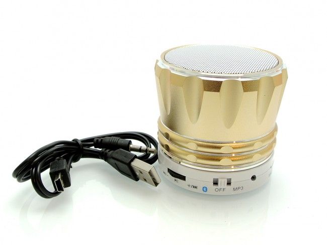 Hi-Fi мини колонка в красив алуминиев корпус - bluetooth, MP3, AUX - чист звук