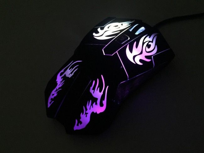 Невероятна геймърска мишка Gaming mouse JIEXIN DRAGON с променящи се цветове и USB кабел