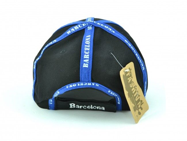 Черна спортна шапка с козирка SPORT BLACK Barcelona