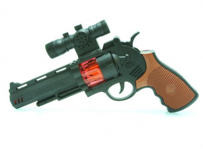 Детски пистолет MAGNUM - голям и много забавен, опаковка блистер, говори на български