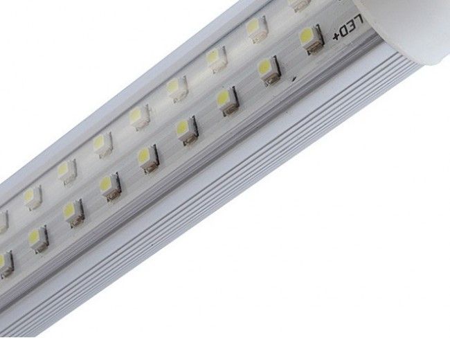 LED осветително тяло тип ПУРА T8 с алуминиев гръб и прозрачно стъкло 150 см, 24W, 2500 Lm