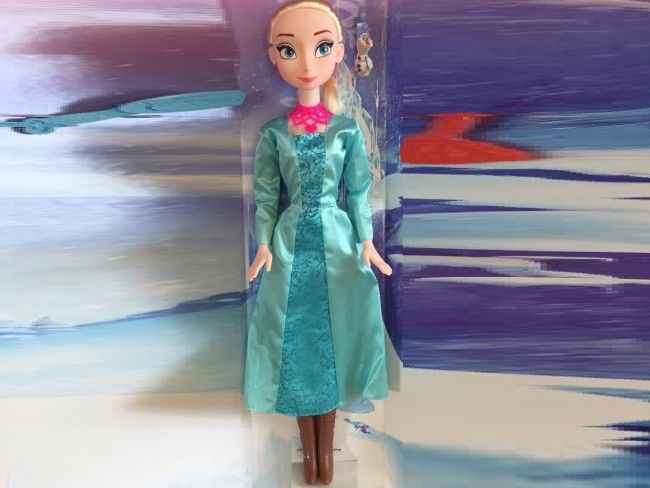 Гигантска луксозна и пееща кукла Елза от Замръзналото Кралство с височина 90 см