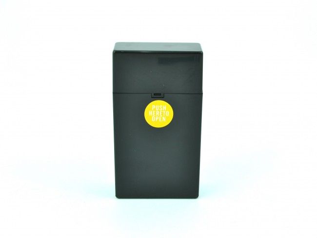 Пластмасов калъф за кутия за цигари 100мм. с автоматично пружинно отваряне ЧЕРНО 089 