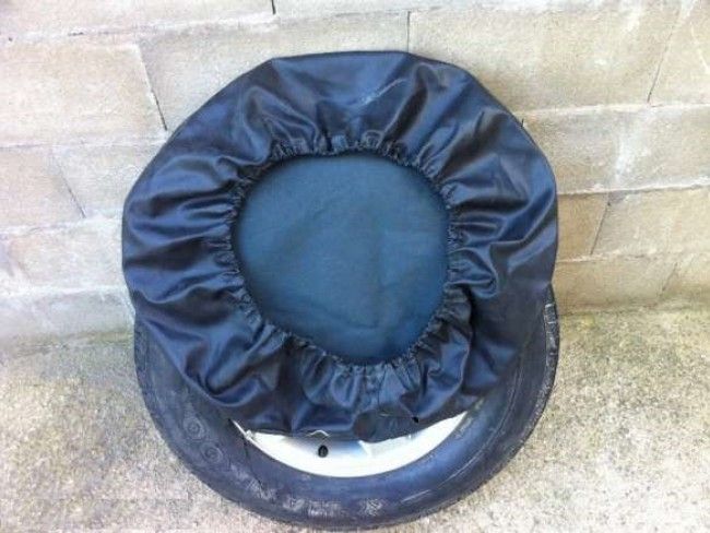 Кожен калъф за резервна гума - 16 цола, черен цвят