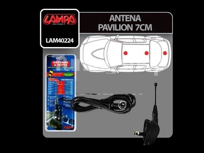 Висококачествена компалктна италианска авто антена LAMPA, 40224