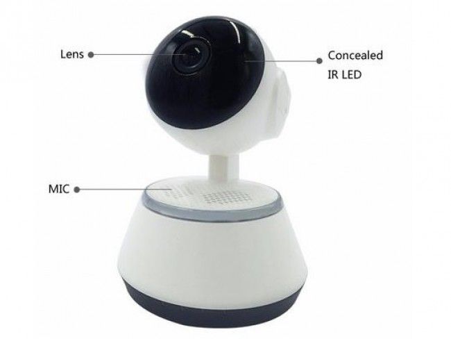 IPWiFi камераT371-Q6  за наблюдение през интернет и телефон с аудио и завъртане 350градуса