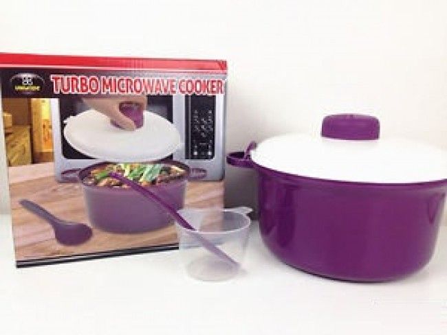 Немска тенджера за микровълнова фурна Turbo microwave cooker Purple