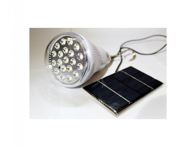 Мощна соларна LED лампа GR-020 с вграден акумулатор, соларно зарядно за къмпинг и риболов 